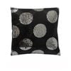 Sequined Black Silver Squared Filled Cushion 45 x 45 cm