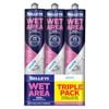 Selleys 300g White Waterproof Silicone Sealant Wet Area - 3 Pack