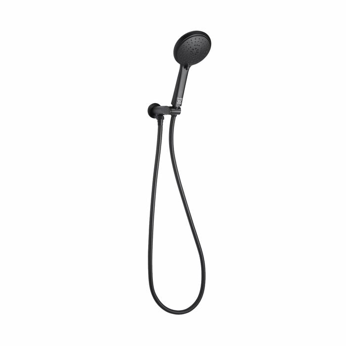 Revolution Self Cleaning Hand Held Shower Matte Black WELS 3 Star 8.5L/min