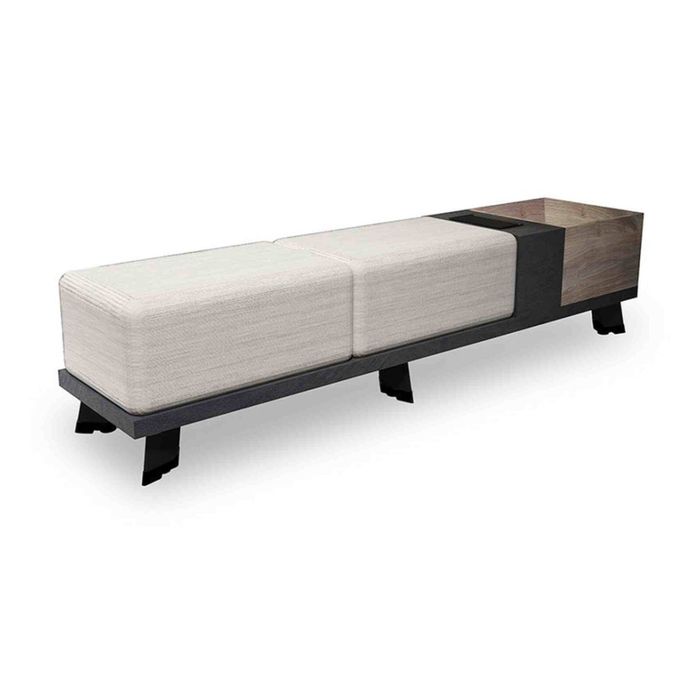 Modern Home LivingHALDIS Bench 180cm(W) x 40cm(D) x 40cm(H) - Warm Oak & Black