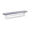 Bay Gallery Furnitire Tahitian 2.9m Bench Seat White & Navy Stripe Cushions