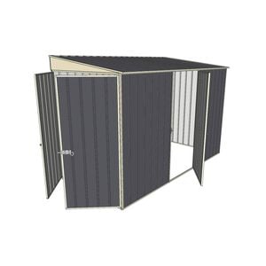 Build-a-Shed 1.5 x 3.0 x 2.0m Skillion Single Hinged Side Door Shed - Grey