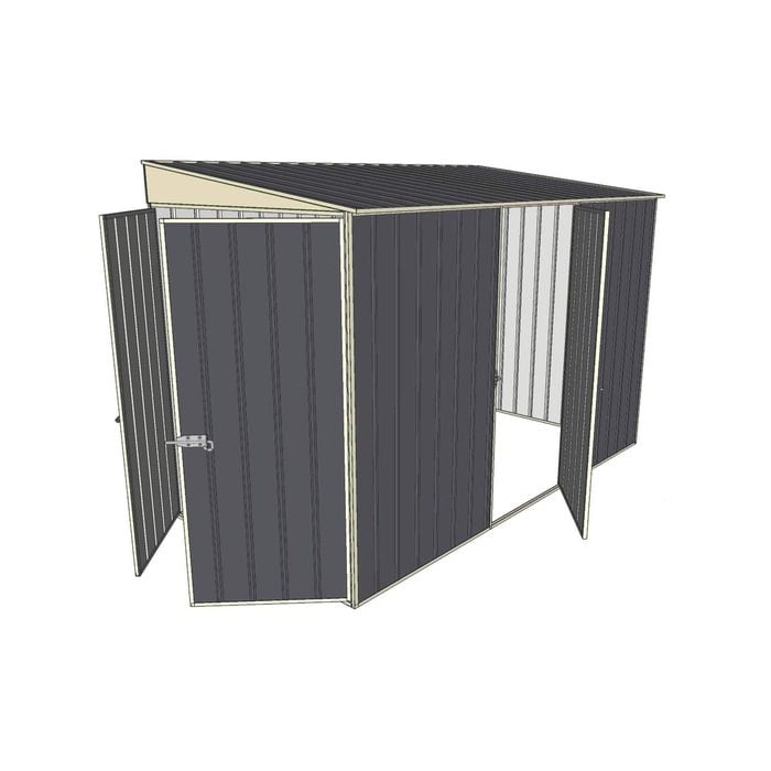 Build-a-Shed 1.5 x 3.0 x 2.0m Skillion Single Hinged Side Door Shed - Grey