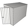 Build-A-Shed 1.2 x 3.0 x 2.0m Skillion No Side Doors Shed - Zinc
