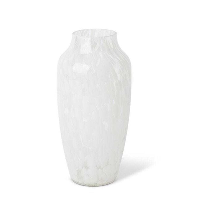 E Style 35cm Glass Freya Flower Vase Decor - White
