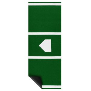 Costway Baseball & Softball Hitting Mat Roll-Up Batting Cage Training Mat w/Anti-Slip Rubber Backing-Green