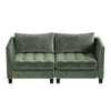 Ufurniture 2 Seater Sofa Chenille Modular Lounge Couch with Large Cushion Green