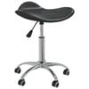 vidaXL Dining Chair Swivel Office Chair Adjustable Side Chair Black Faux Leather