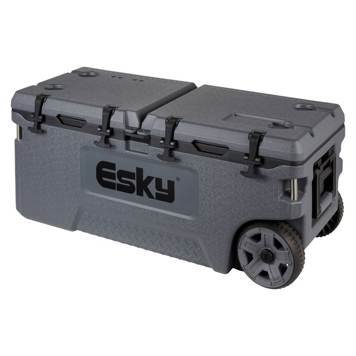 Esky 120L Charcoal Wheeled Dual Lid Hard Cooler