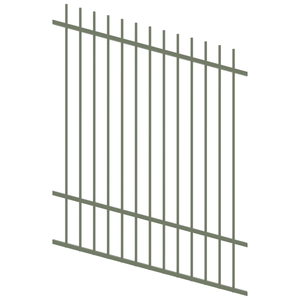 ProtectorAl 350 - 1200 x 1500mm Pale Eucalypt Raked Up to 15º Picket Top Pool Fence Panel