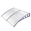 Instahut Window Door Awning Canopy 1.5mx2m Transparent Sheet Grey Plastic Frame