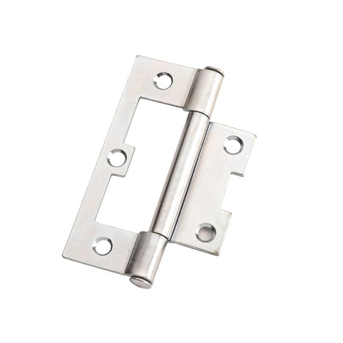 Lane 75 x 47 x 1.6mm Zinc Plated Fixed Pin Durasmooth Non Mortise Hinge