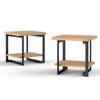 Familand 2x Wooden Side Table