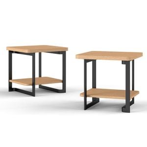 Familand 2x Wooden Side Table