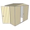 Build-a-Shed 2.3 x 1.5 x 2.3m Front Gable Dual Door Narrow Shed - Cream