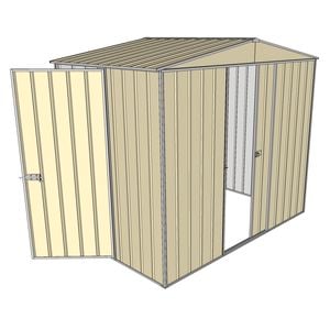 Build-a-Shed 2.3 x 1.5 x 2.3m Front Gable Dual Door Narrow Shed - Cream