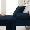 Ardor Micro Flannel Sheet Set Navy Mega King