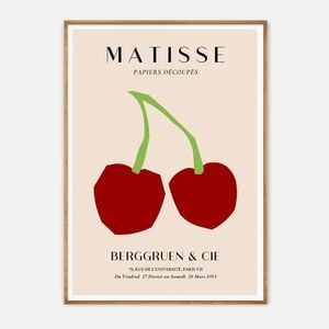 Galrie Henri Matisse - Papiers Découpés - Berggruen & Cie Exhibition Poster, Wood Frame, 50 x 70cm (20 x 28inch)