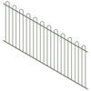 ProtectorAl 1201-2400W x 1200H Pale Eucalypt Loop Top Pool Fence Panel Raked 16-30º