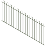 ProtectorAl 1201-2400W x 1200H Pale Eucalypt Loop Top Pool Fence Panel Raked 16-30º