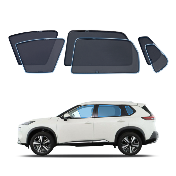 AUSGO Magnetic Window Sun Shade for Nissan X-Trail Xtrail T33 2022-Onwards 6-Piece Set Car Shades
