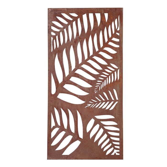 Tuscan Path 120cm Rust Fern Wall Art Screen