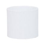 180 x 160mm White Medium Cylinder Linear Ceramic Pot