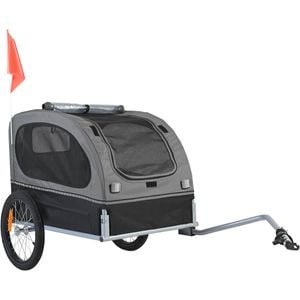 VEVOR Dog Bike Trailer Black/Gray with Quick Release Wheels for Universal Bicycle Coupler