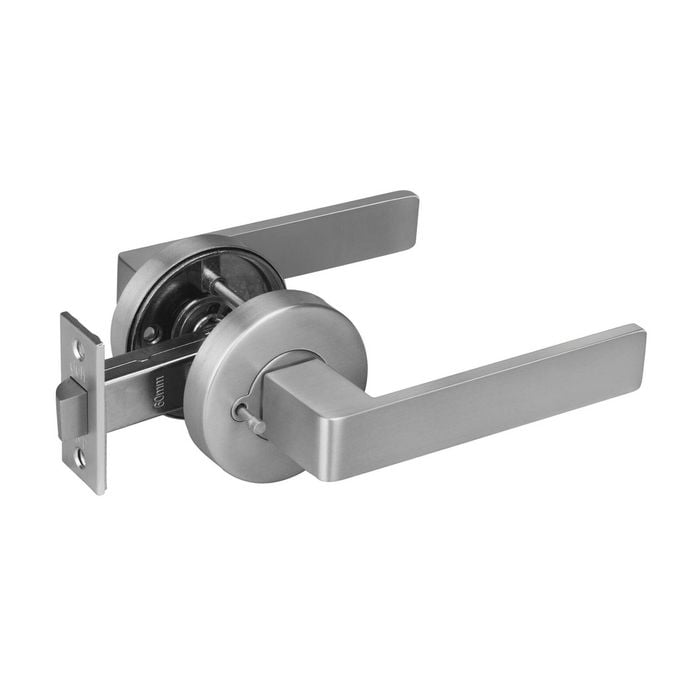 Delf Satin Stainless Barcelona Privacy Lever Set