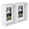 Nicola Spring 5" x 7" White 3D Deep Box Photo Frames - 4" x 6" Mount - Pack of 5