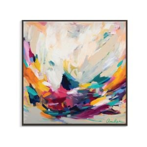 Artist Lane "New Beginnings " by Amira Rahim - 60x60cm Black Framed Canvas