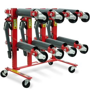 T-REX 2360kg Set of 4 Vehicle Positioning Jacks with Rack Stand, Mechanical Ratcheting Wheel Dolly For Auto Car Moving