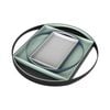 4pc Vigar Flap Glacial Round Nested Serving Tray Set