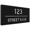 ProtectorAl 580 x 280mm Black Aluminium Cut Through Custom House Box Sign