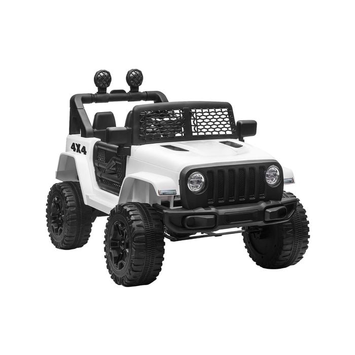 Mazam Kids Ride On Car 12v Electric Jeep Remote Vehicle Toy Cars White
