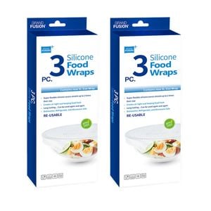 6pc Grand Fusion Silicone Stretchy Food Container Lid/Wraps XL
