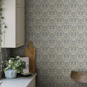Wallpaper Trader Emil Wallpaper Roll 10.05m X 53cm, Indigo Blue