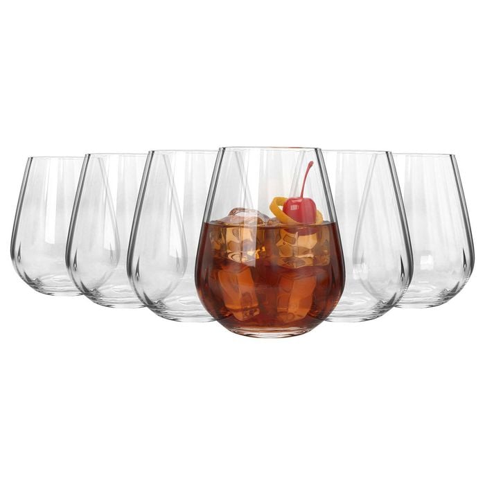 Argon Tableware Kensington Optic Crystal Tumbler Glasses - 460ml - Pack Of 6