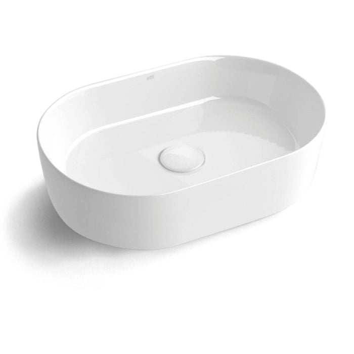 Attica 500 x 340mm Gloss White Cove Oval Basin