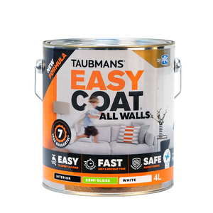 Taubmans 1L White Semi Gloss Easycoat All Walls Interior Paint