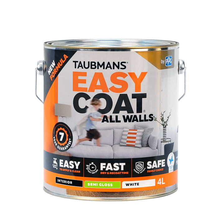 Taubmans 1L White Semi Gloss Easycoat All Walls Paint