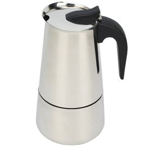 NNEOBA 9 Cup Stainless Steel Coffee Maker Moka Pot Stovetop Espresso Maker Silver