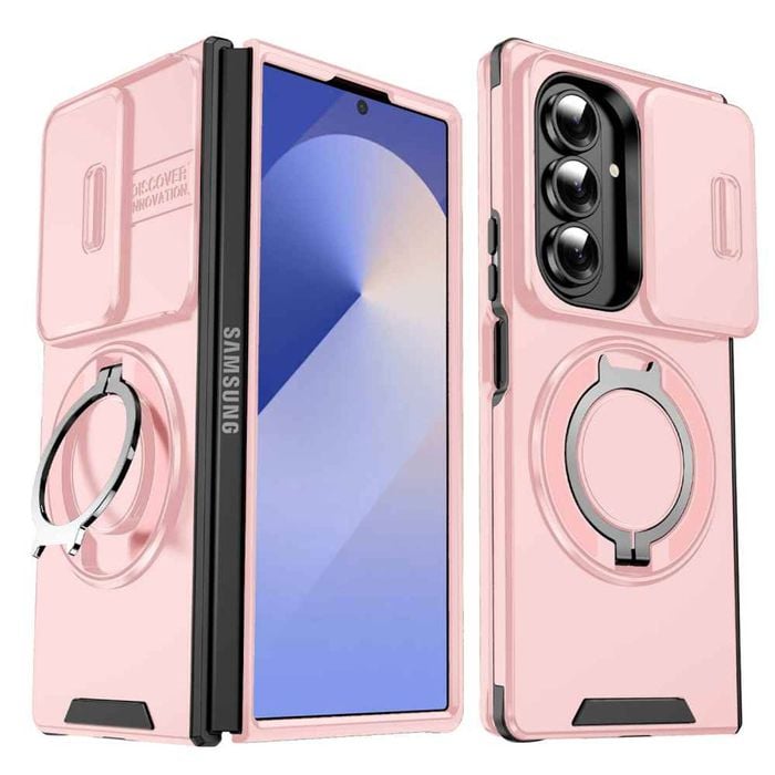 Soka Smooth Armor With Stand Case (suits Galaxy Z Fold 7) - Pink