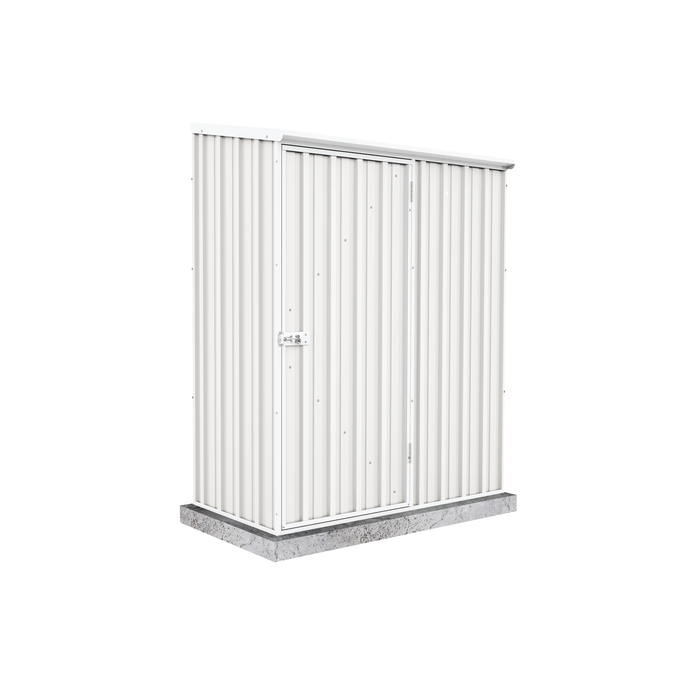 Absco Sheds 1.52 x 0.78 x 1.95m Surfmist Space Saver Single Door Shed