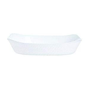 Luminarc Smart Wavy Rectangular Baking Dish 34x25cm Bakeware Opal Glass White