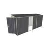 Build-A-Shed 1.2 x 4.5 x 2.0m Tunnel Shed Tunnel Hinged Door with 1 Hinged Side Door - Grey