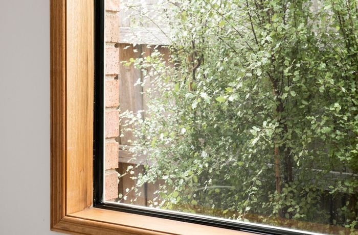 Close up of a window frame