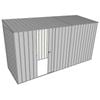 Build-A-Shed 1.2 x 3.7 x 2.0m Skillion Single Sliding Side Door Shed - Zinc