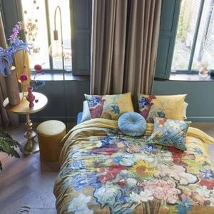 Bedding House x Van Gogh King Gold Van Gogh Bouquet d’Anniversaire Gold Cotton Sateen Quilt Cover Set