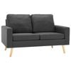vidaXL 2-Seater Sofa Dark Grey Fabric Home Living Room Seating Couch Loveseat